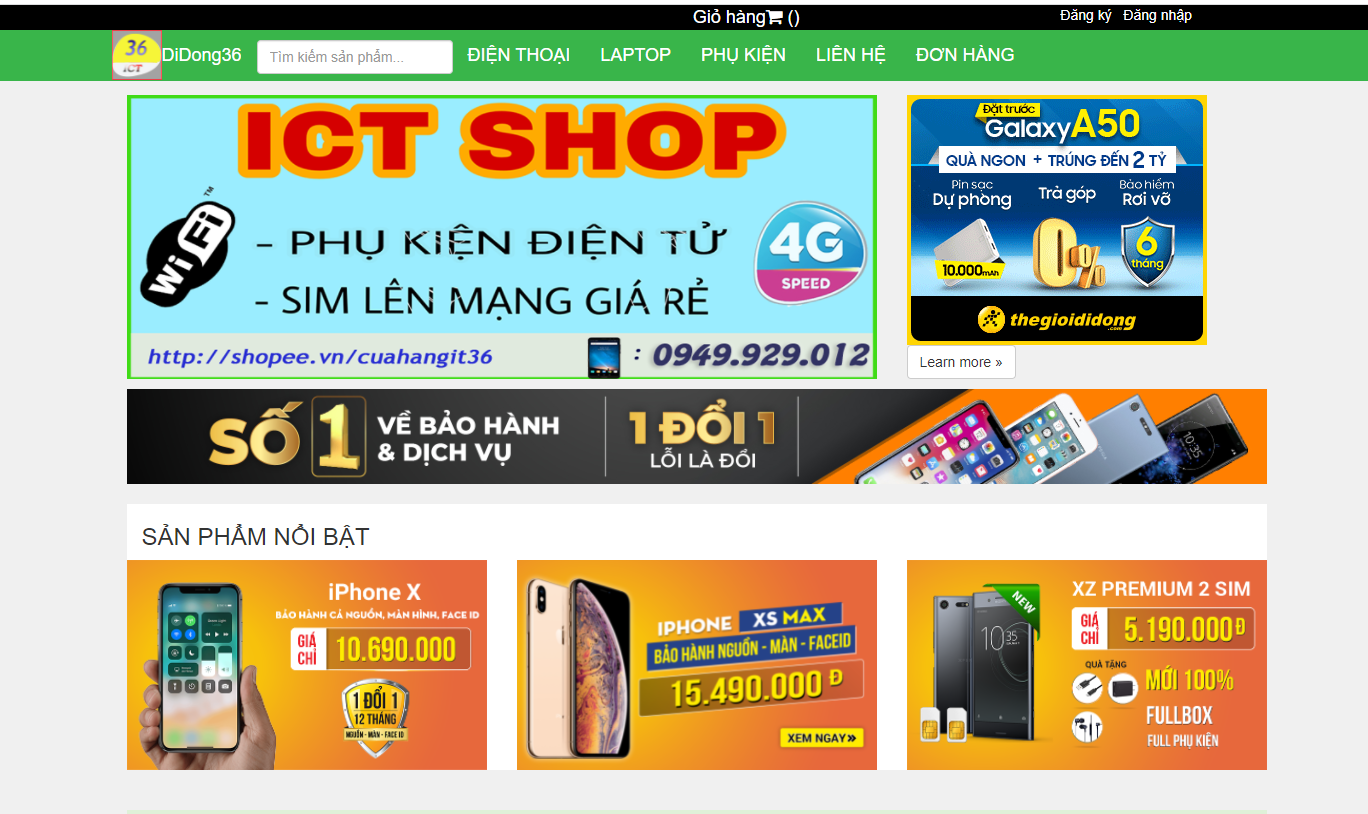 (Source Code) Website bán hàng Asp.Net MVC5 + Sql server + Entity Framework